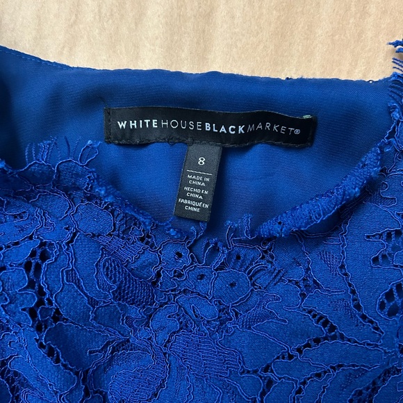 White House Black Market Blue Lace Camisole - Picture 2 of 8